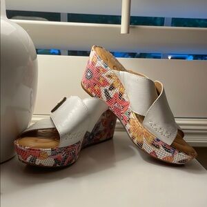 Born White and floral Comfortable Slip-On heal Design